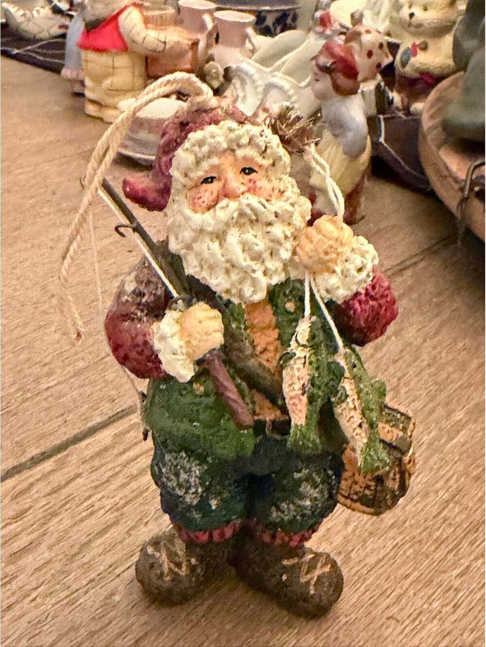 Set of Vintage Santa Claus Christmas Figurines Decorations